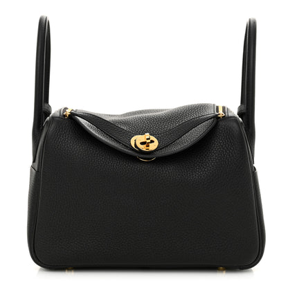 Hermes Taurillon Clemence Lindy 26 Black 1 of 10