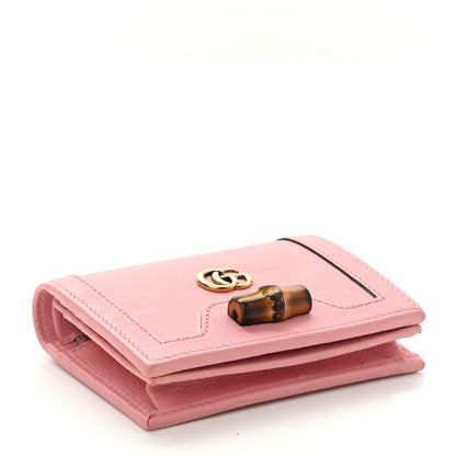 Gucci Wonka Grain Calfskin Diana Card Case Wallet Wild Rose 5 of 9