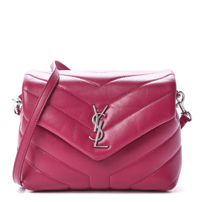 Saint Laurent Calfskin Y Quilted Monogram Toy Loulou Crossbody Bag Freesia 1 of 12