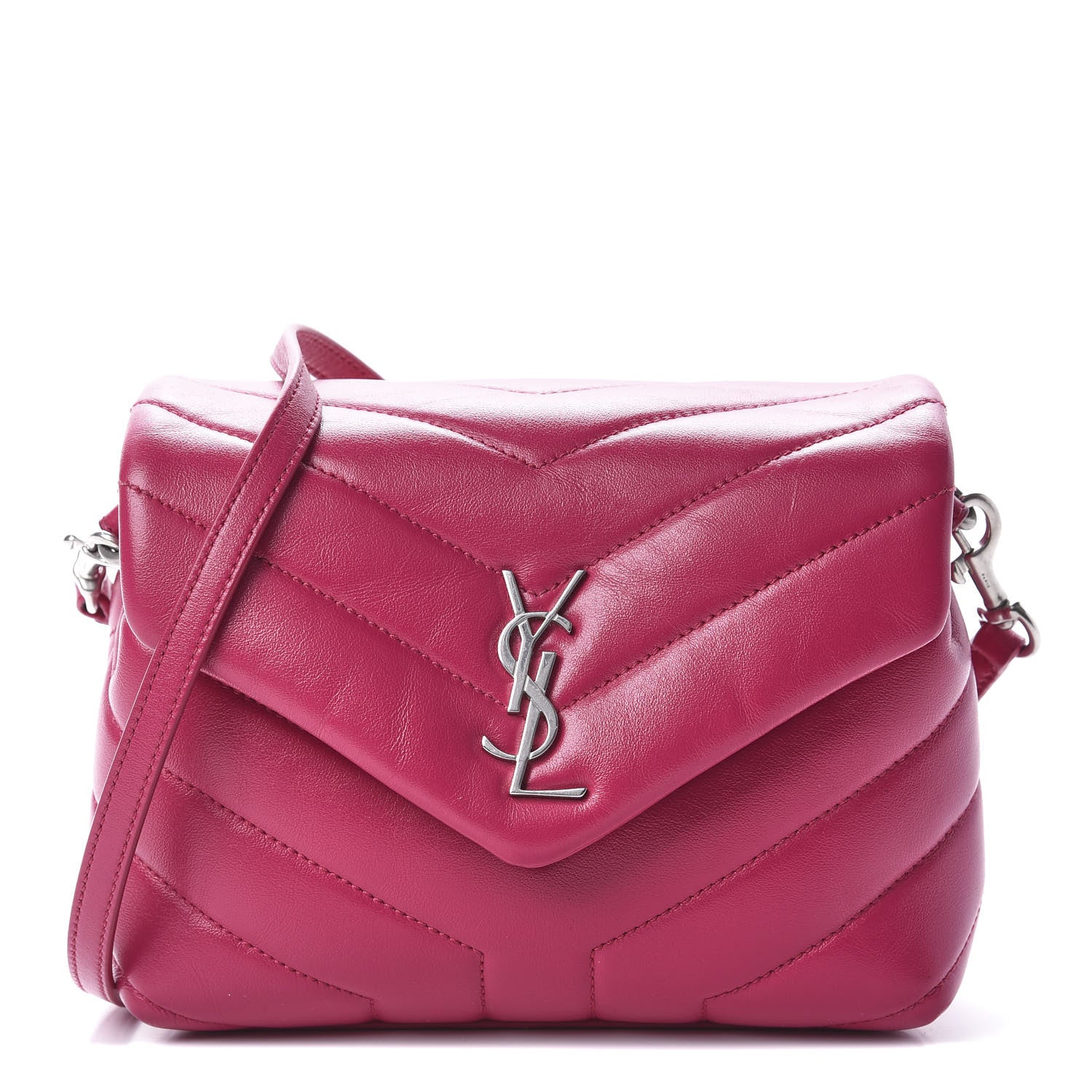 Saint Laurent Calfskin Y Quilted Monogram Toy Loulou Crossbody Bag Freesia 1 of 12