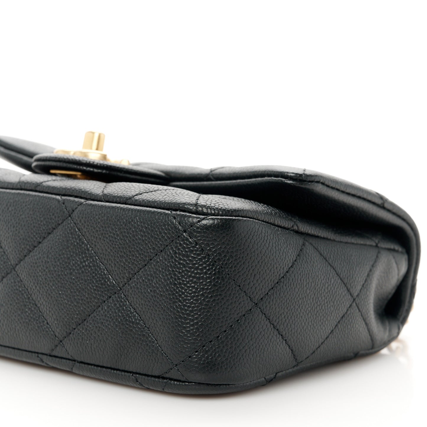 Caviar Quilted Mini Sweetheart Flap Black