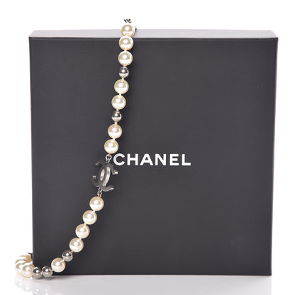 Chanel Pearl CC Short Necklace Silver 6 of 6