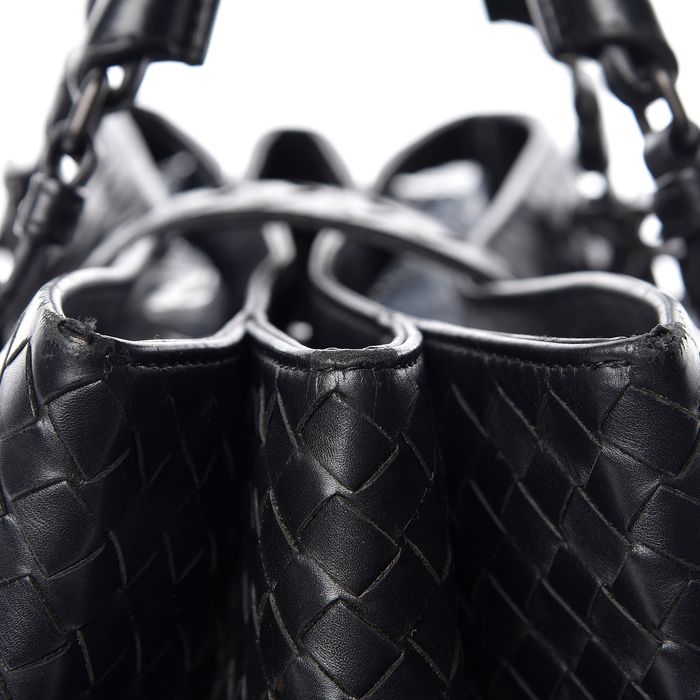 Light Calf Intrecciato Small Roma Black