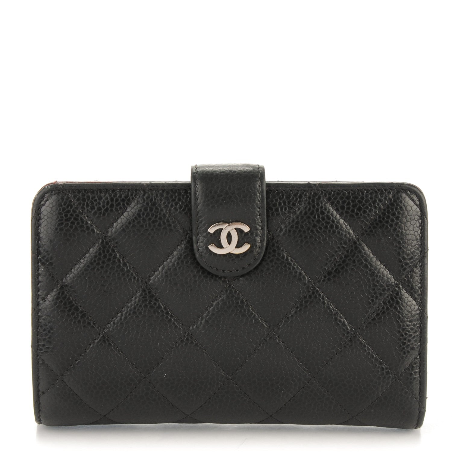 Chanel Caviar Quilted Zipped Pocket Wallet Black 1 of 8
