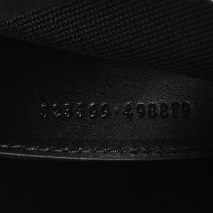 Gucci GG Supreme Monogram Web Small Flat Messenger Bag Black Grey 7 of 9