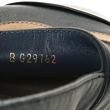 Chanel Lambskin Shiny Calfskin CC Espadrilles 39 Navy Blue Beige Black 10 of 13