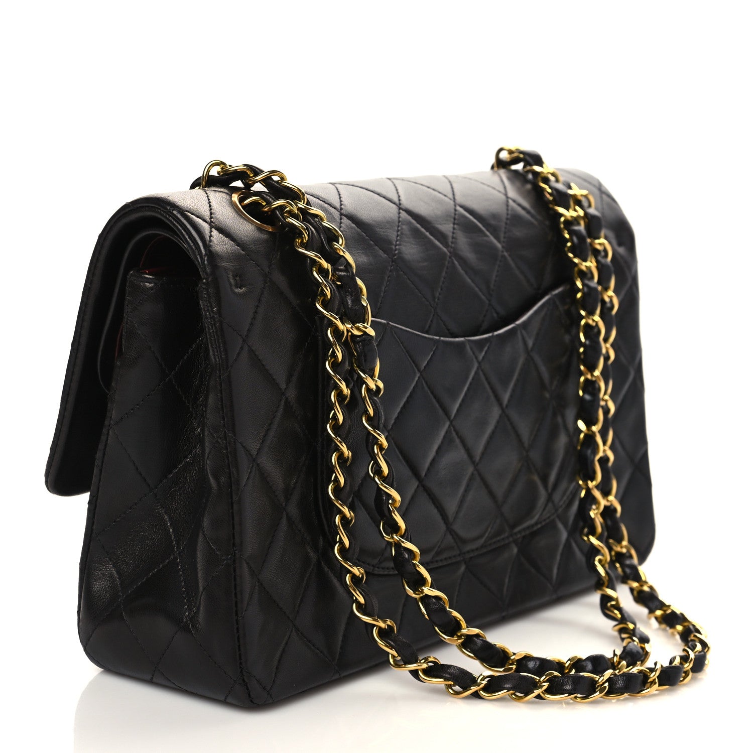Chanel Lambskin Quilted Medium Double Flap Black 3 of 10