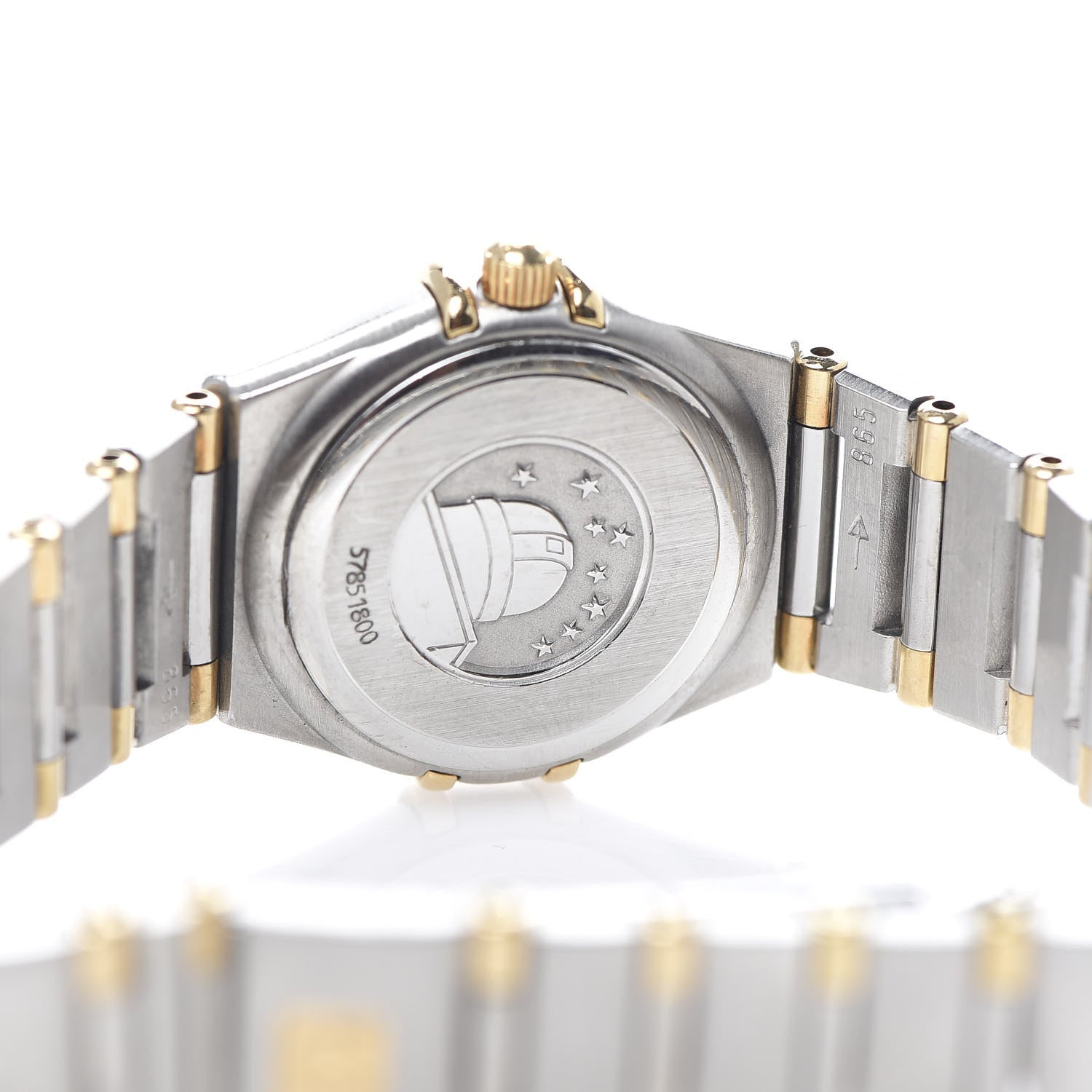 Omega Stainless Steel 18K Yellow Gold Mother of Pearl 22mm Constellation Quartz Watch 1262.70 5 of 7