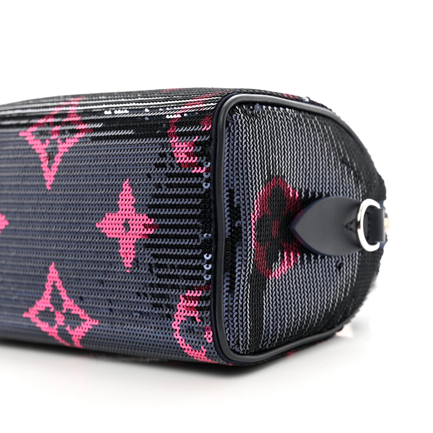 Louis Vuitton Giant Monogram Sequins Speedy Bandouliere 18 Navy Fuchsia 9 of 9