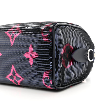 Louis Vuitton Giant Monogram Sequins Speedy Bandouliere 18 Navy Fuchsia 9 of 9