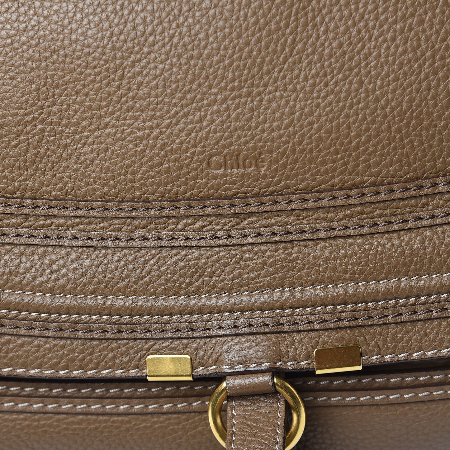 Calfskin Large Marcie Satchel Barbour Khaki