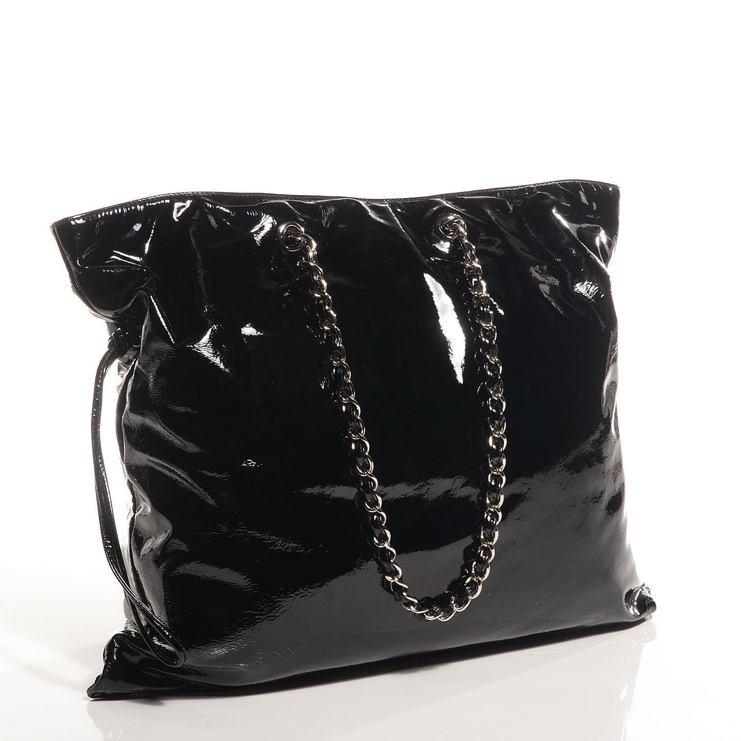 Patent Bonbons Shopper Tote Black