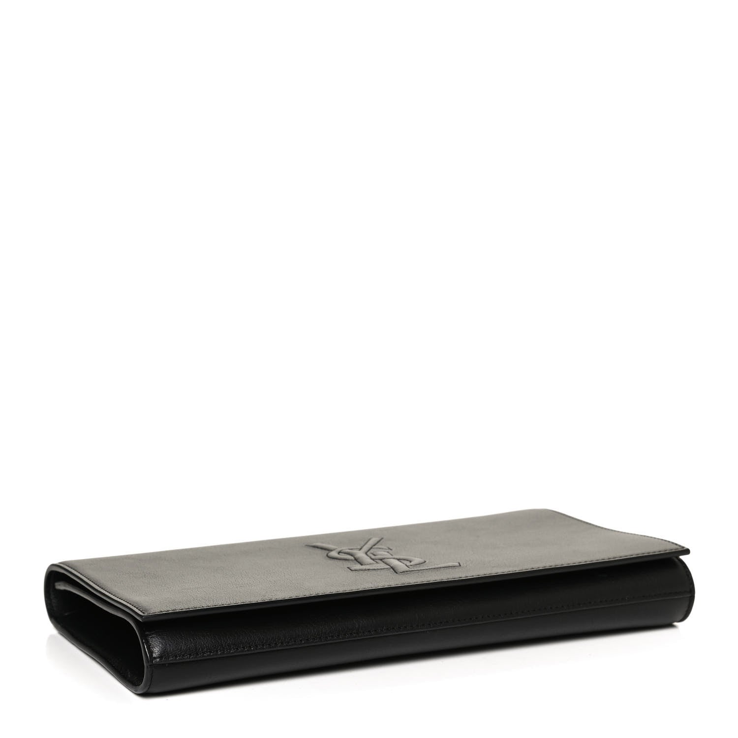 Saint Laurent Calfskin Monogram Large Belle De Jour Clutch Black 4 of 9