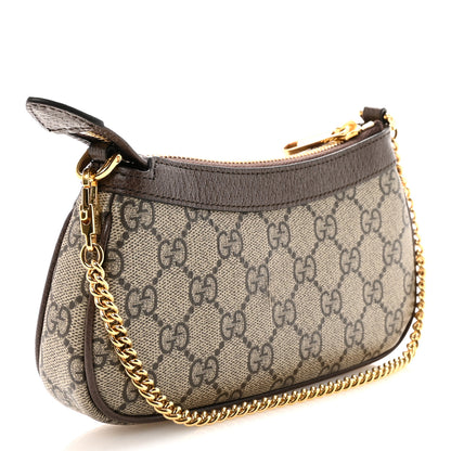 Gucci GG Supreme Monogram Textured Dollar Calfskin Mini Ophidia Chain Bag Beige Ebony 3 of 10
