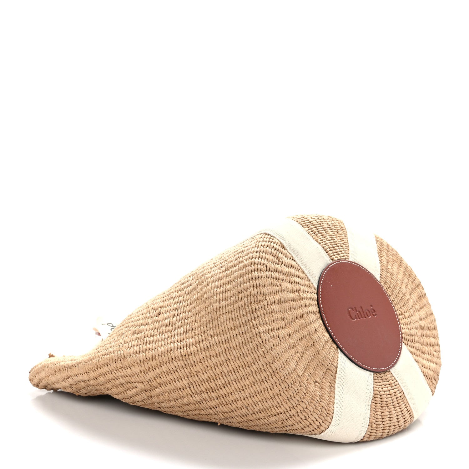 Chloe Raffia Large Woody Tote White 4 of 8