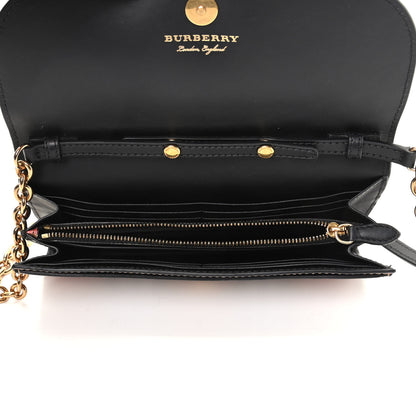 Burberry Vintage Check Henley Wallet On Chain Black 5 of 8