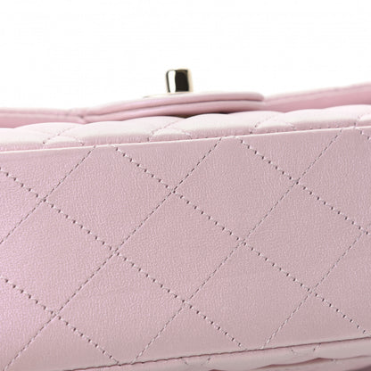 Chanel Iridescent Calfskin Quilted Medium Double Flap Light Pink 9 of 13