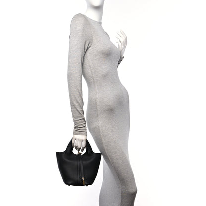 Hermes Taurillon Clemence Picotin Lock 18 PM Black 2 of 11