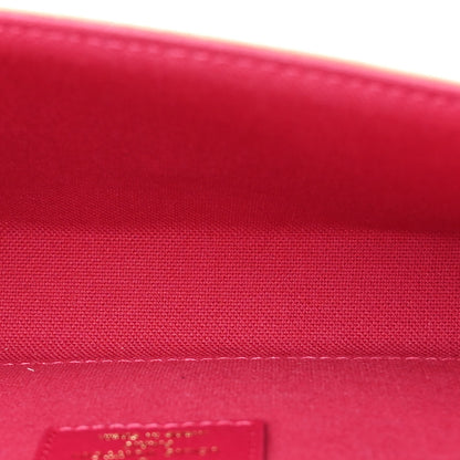 Louis Vuitton Damier Azur Studded Pochette Felicie Chain Wallet Fuchsia 6 of 13