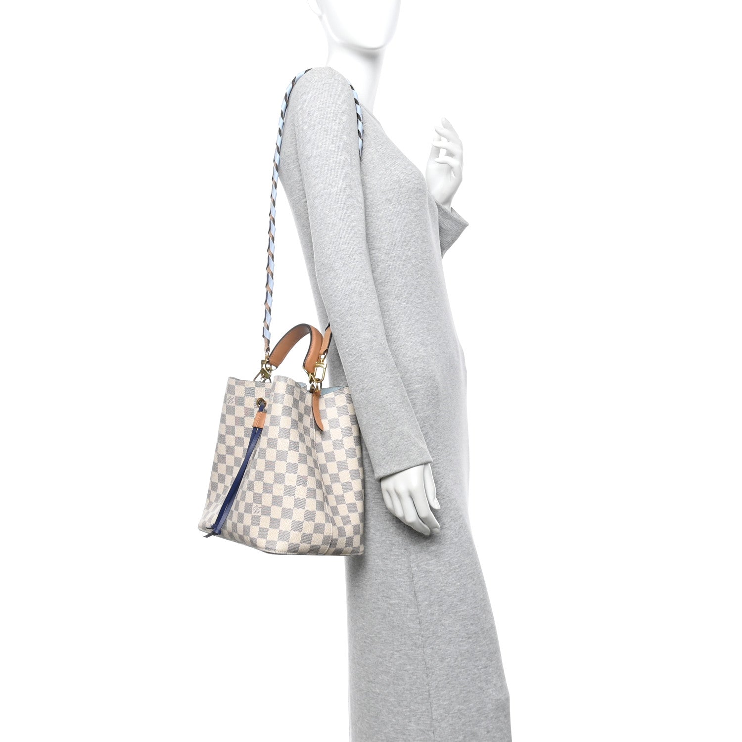 Louis Vuitton Damier Azur Braided Neonoe MM Blue 1804133
