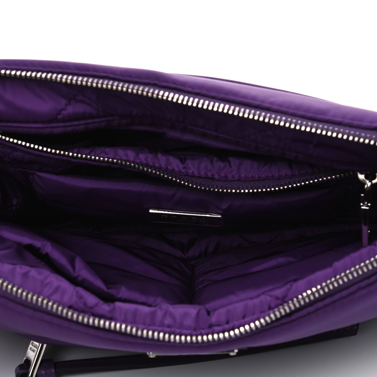 Prada Tessuto Nylon Bomber Clutch Ciclamino 4 of 4