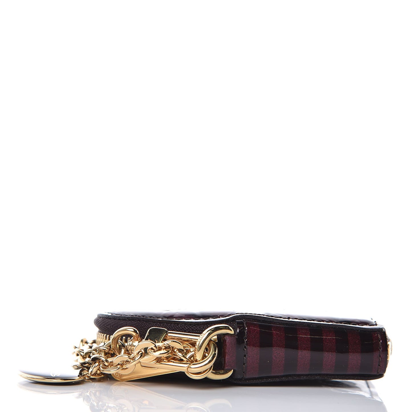 Vernis Rayures Coeur Heart Coin Purse Amarante