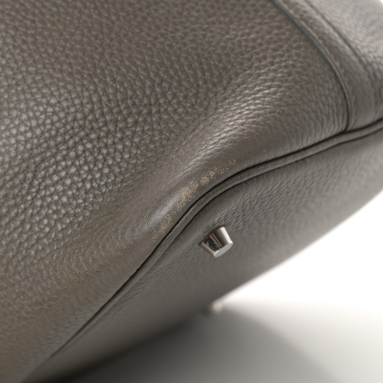 Hermes Taurillon Clemence Picotin Lock 22 MM Etain 9 of 13