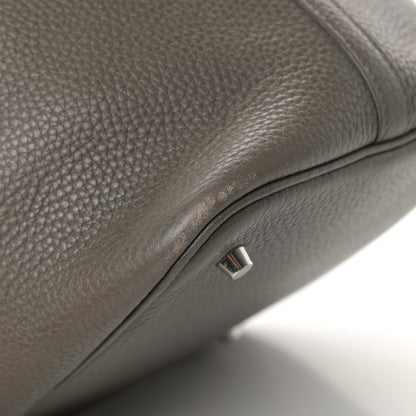 Hermes Taurillon Clemence Picotin Lock 22 MM Etain 9 of 13
