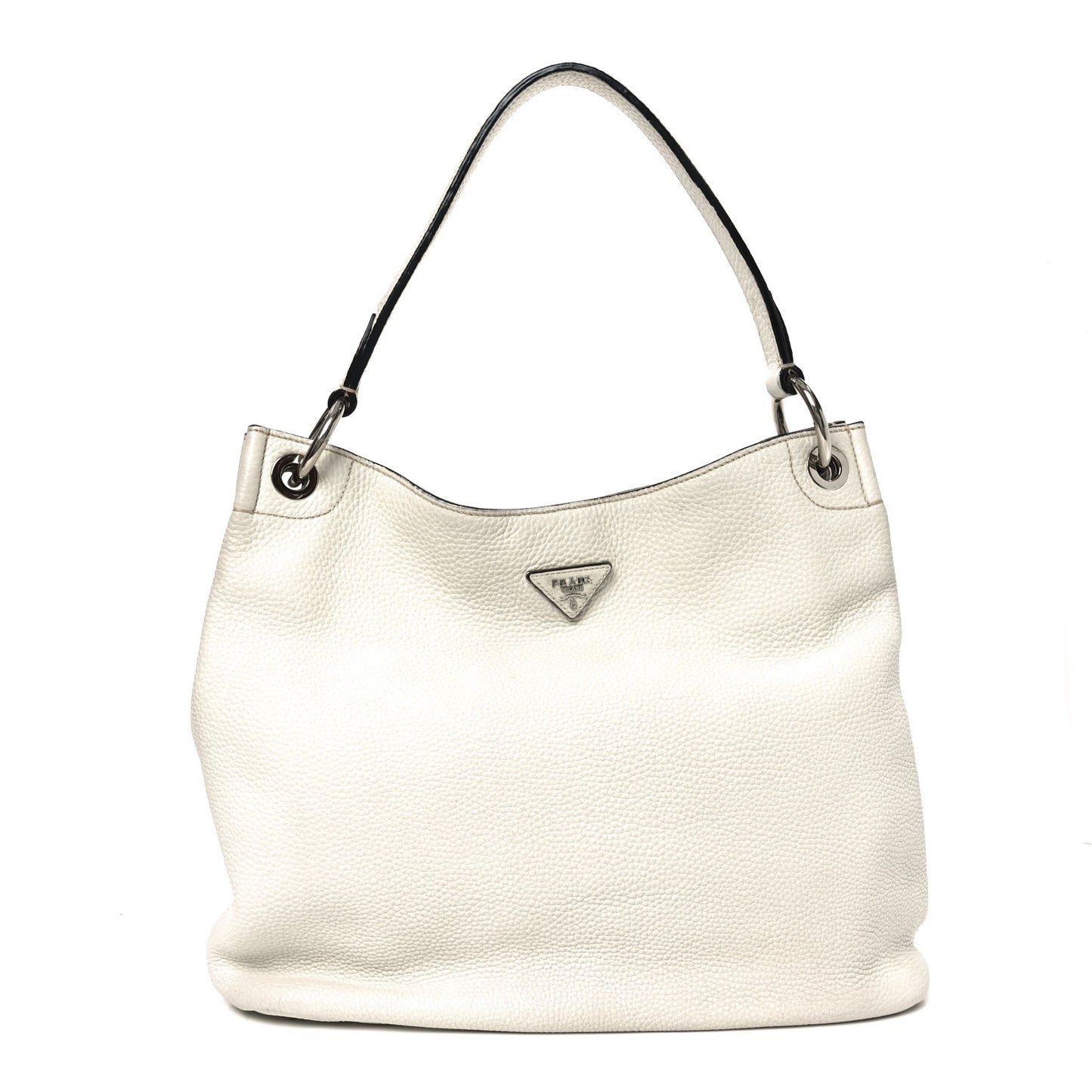 Vitello Daino Hobo Bag White