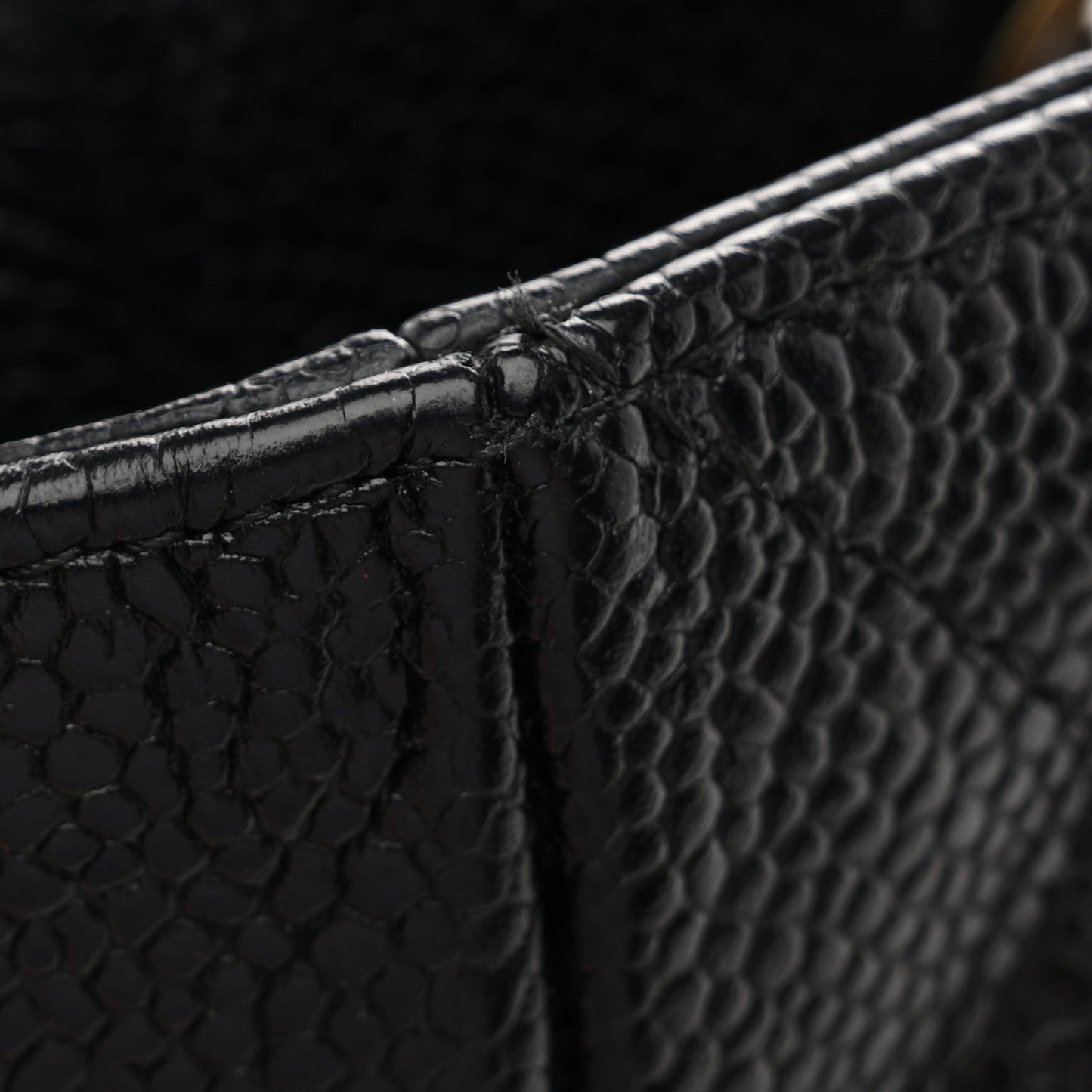 Caviar Quilted Petit Shopping Tote PST Black