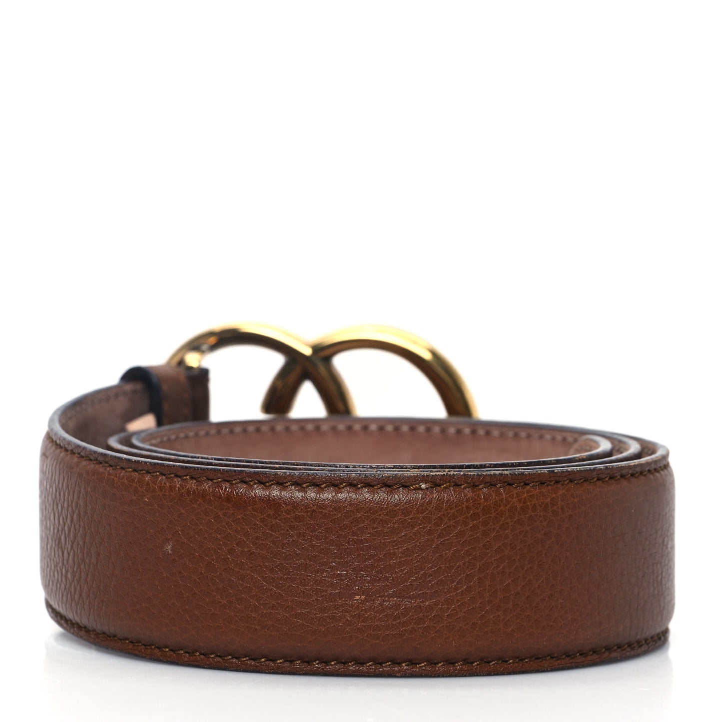 Calfskin Double G Belt 85 34 Brown