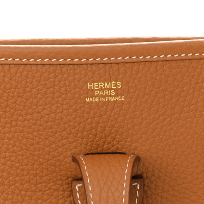 Hermes Taurillon Clemence Evelyne III PM Gold 6 of 11