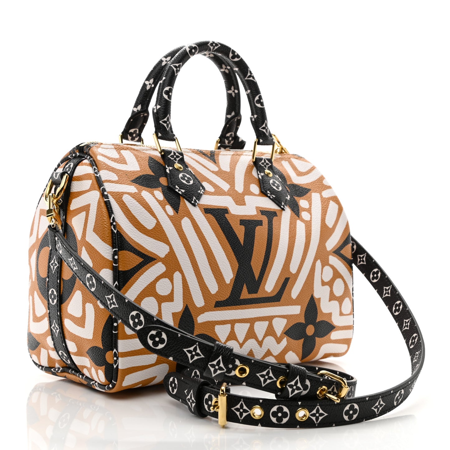 Monogram Giant Crafty Speedy Bandouliere 25 Creme Caramel