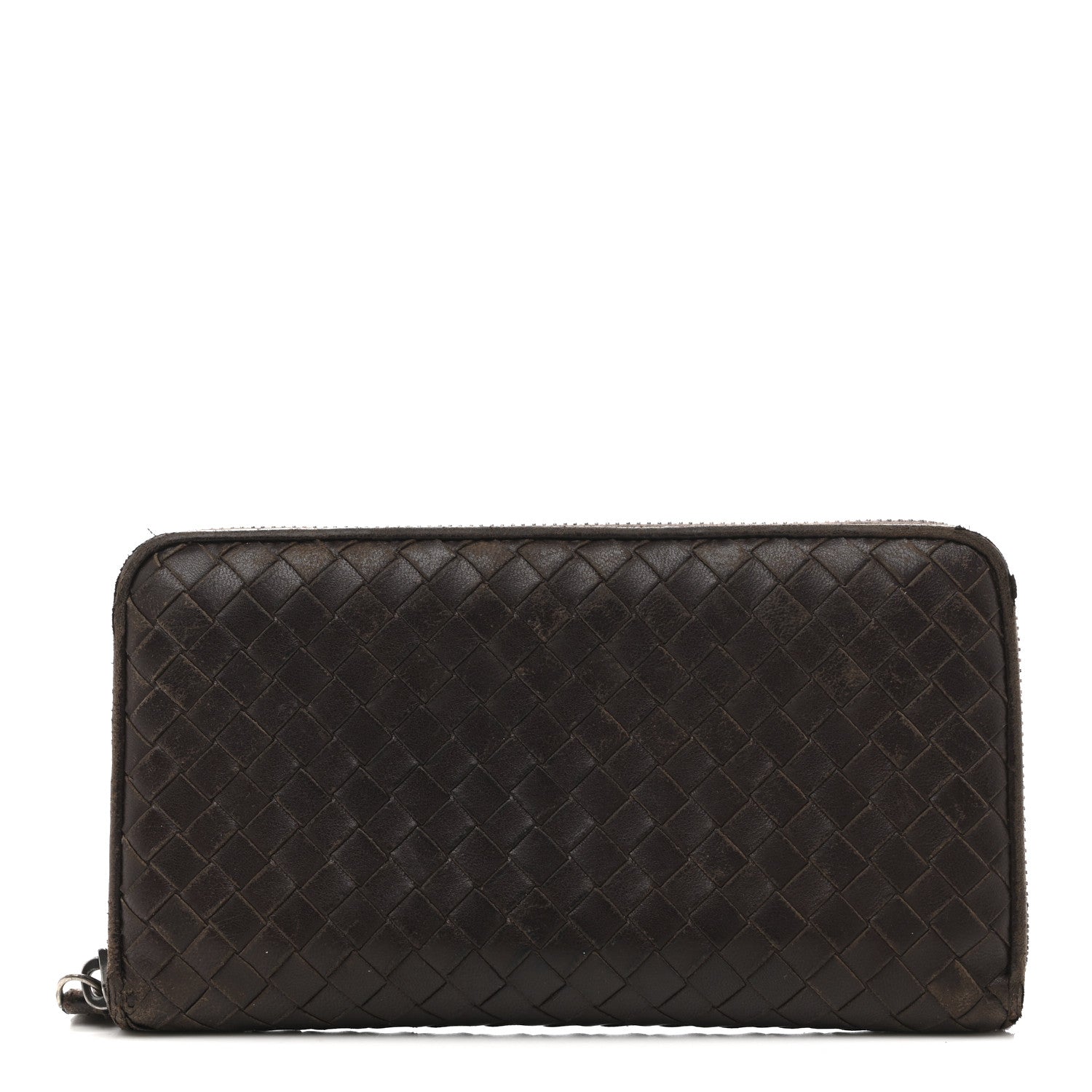Bottega Veneta Nappa Intrecciato Zip Around Wallet Ebano 1 of 14