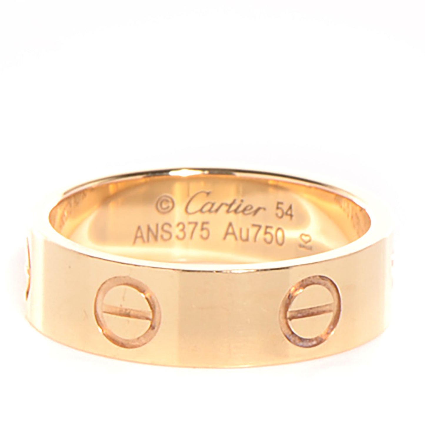 18K Yellow Gold 5.5mm LOVE Ring 54 6.75