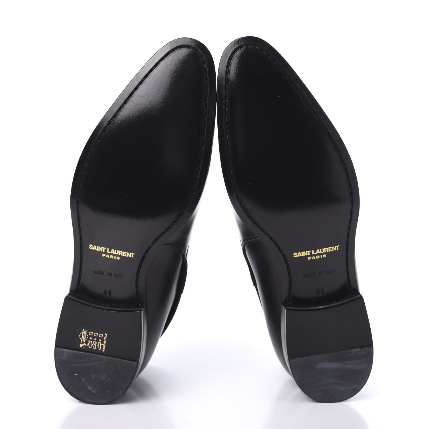 Saint Laurent Calfskin Mens Ankle Boots 41 Black 5 of 10