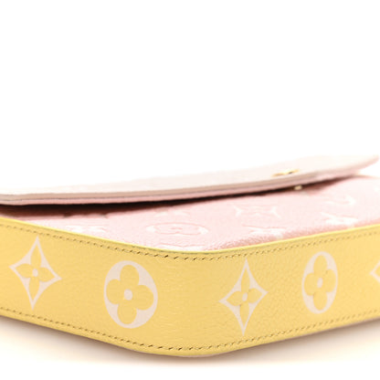 Louis Vuitton Empreinte Spring in the City Felicie Pochette Chain Wallet Pink Beige Yellow 8 of 9