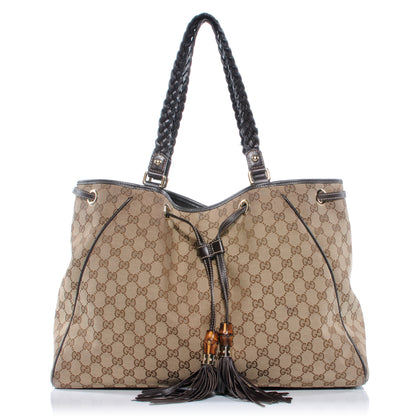 Gucci Monogram Peggy Braided Tote Ebony 1 of 8
