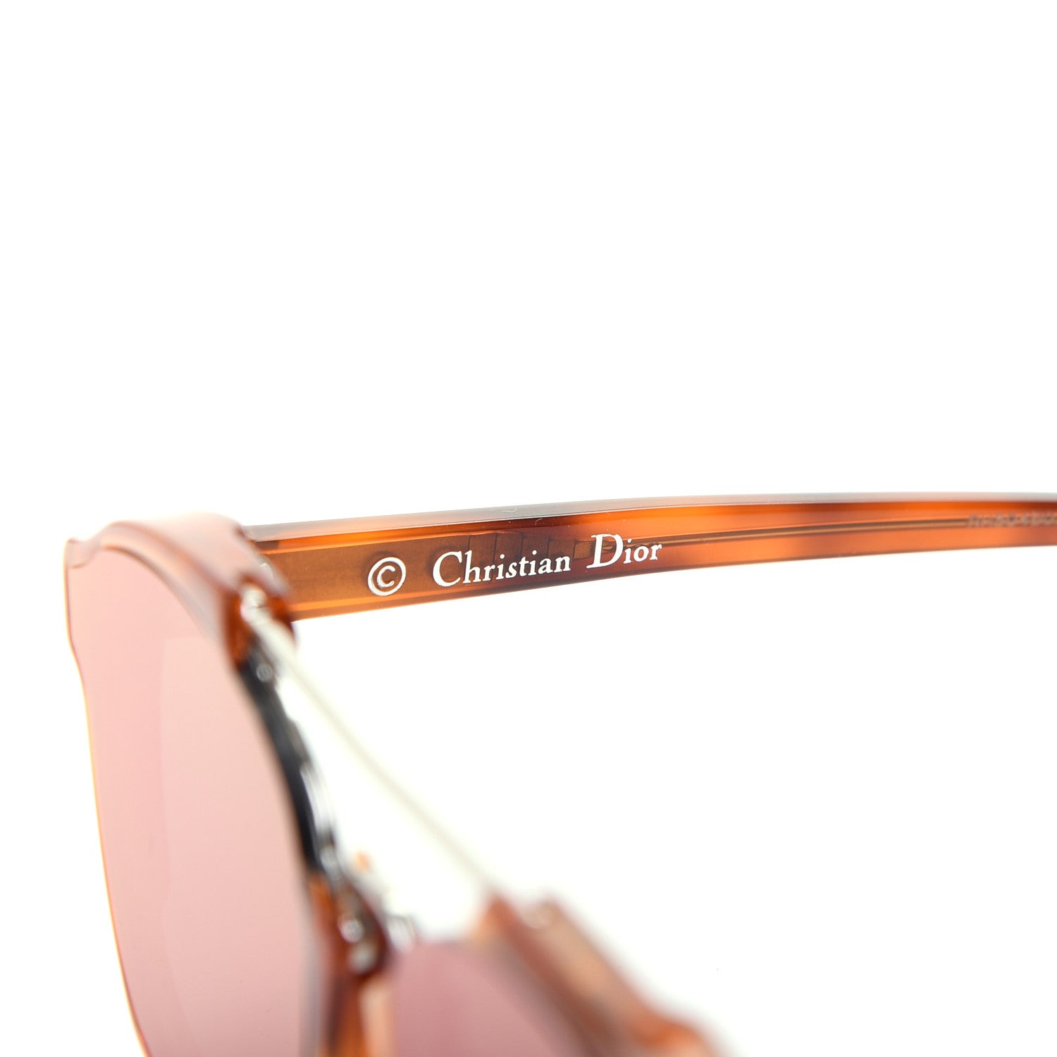 Christian Dior Abstract Square Mirrored Sunglasses Havana Purple 5 of 7