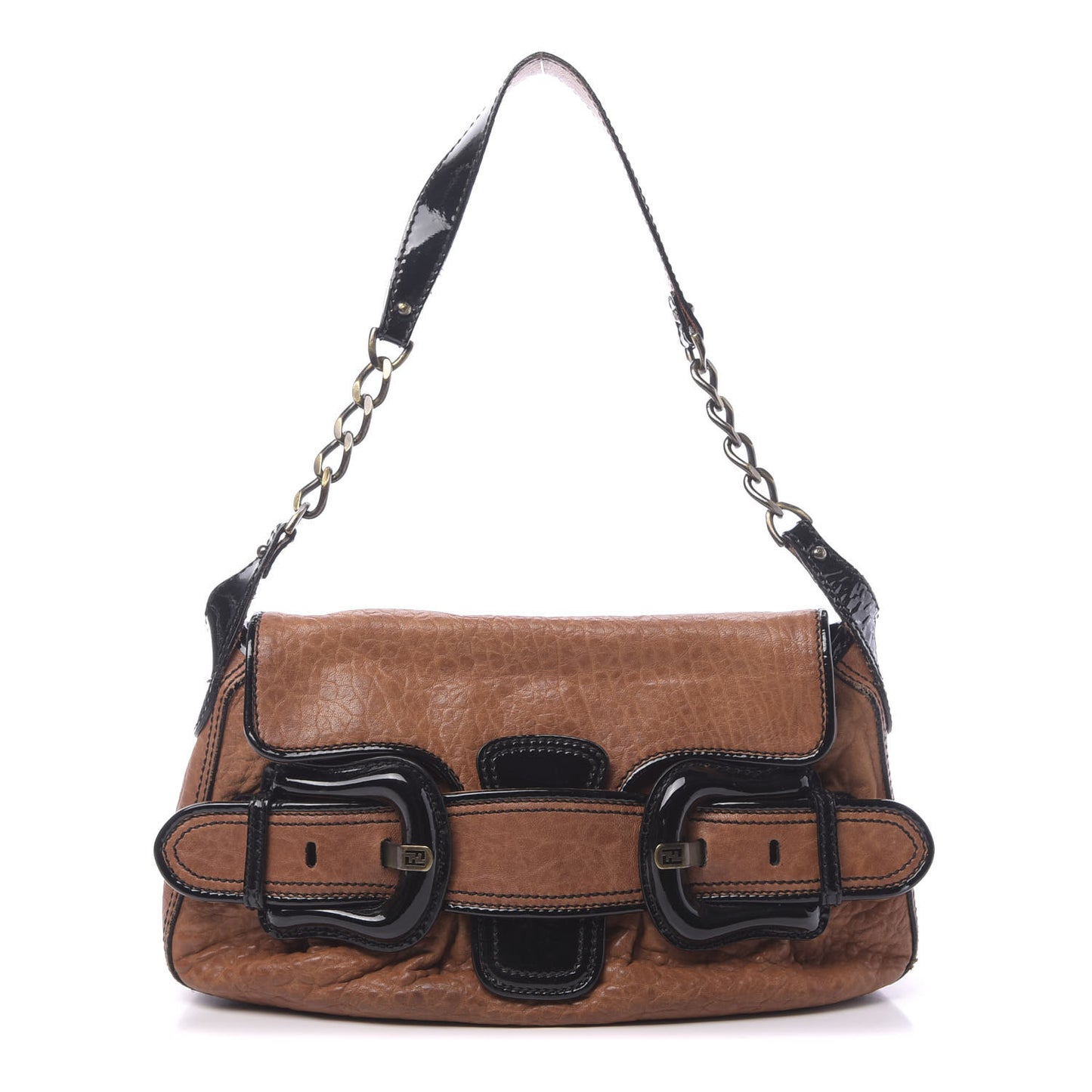 Nappa Patent B Bis Flap Bag Osso Black