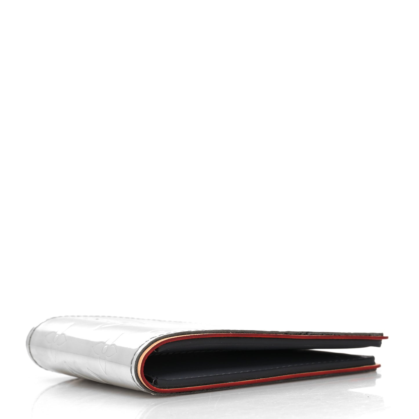 Monogram Mirror Slender Wallet Silver