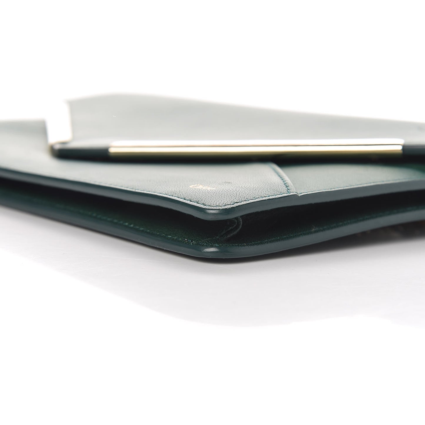 Calfskin Chain Wallet Green