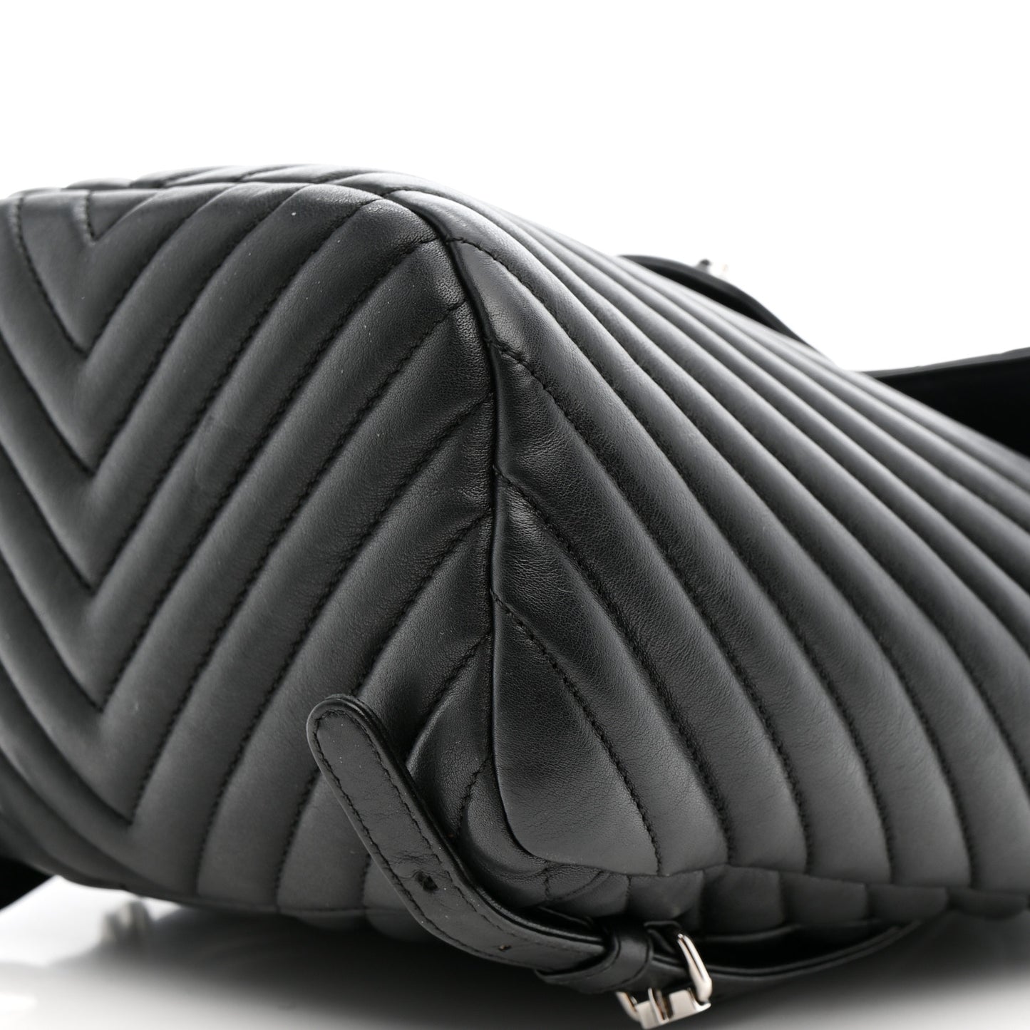 CHANEL Calfskin Chevron Quilted Small Urban Spirit Backpack Black Black