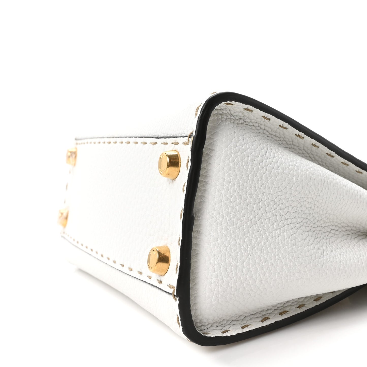 Cuoio Romano Selleria Mini Peekaboo Iconic Satchel White
