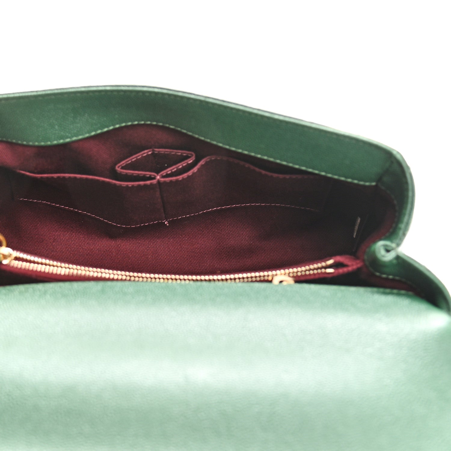 Chanel Caviar Chevron Quilted Small Coco Handle Flap Green 5 of 8