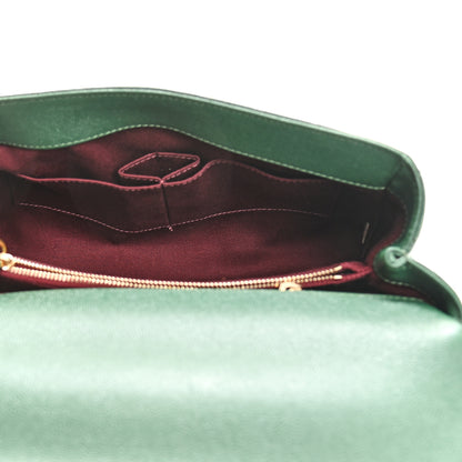 Chanel Caviar Chevron Quilted Small Coco Handle Flap Green 5 of 8