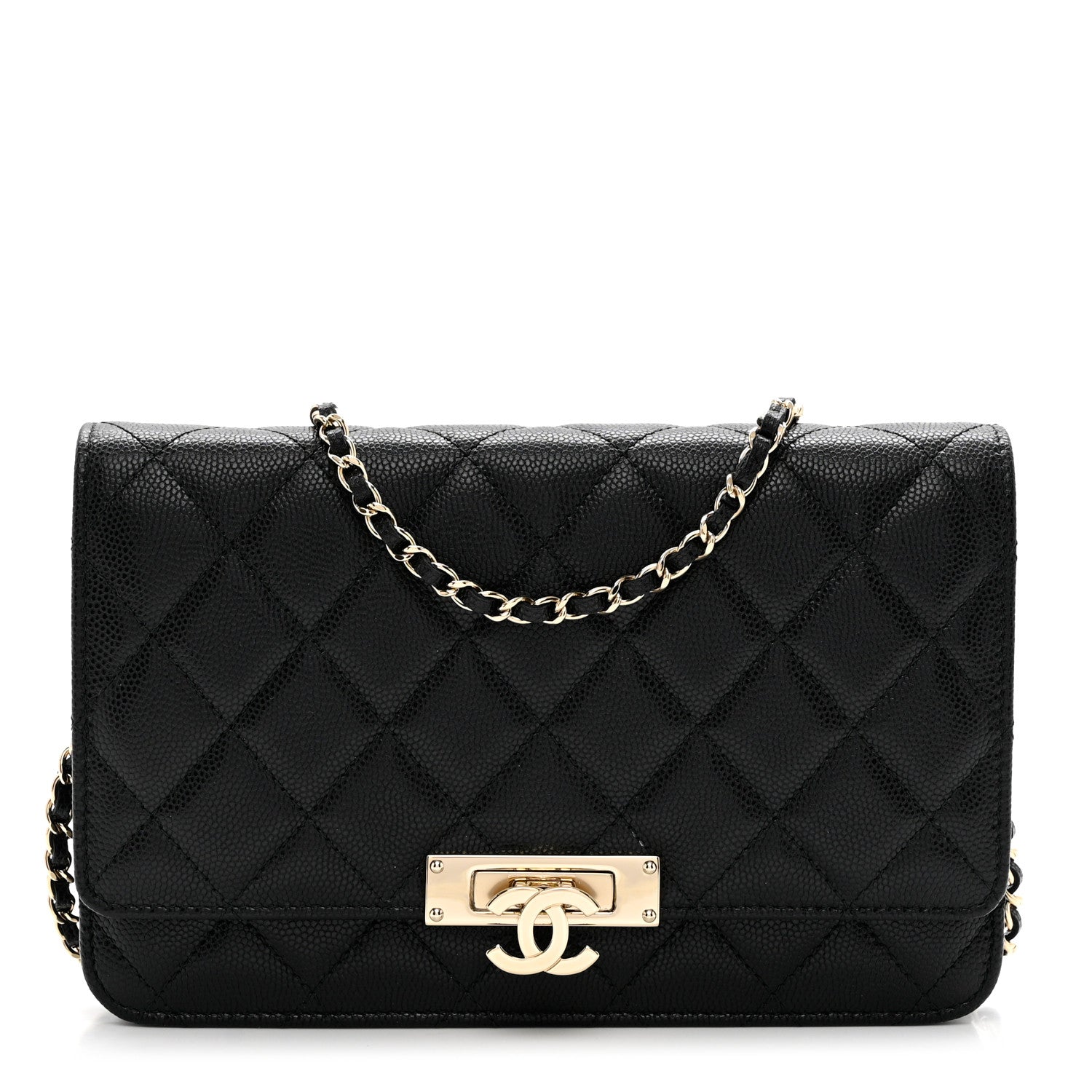 Chanel Caviar Quilted Golden Class Wallet On Chain WOC Black 1 of 9