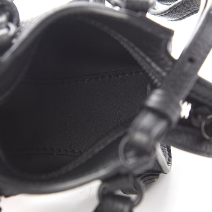 Balenciaga Grained Calfskin Neo Classic Black Hardware Super Nano City Crossbody Black 5 of 8