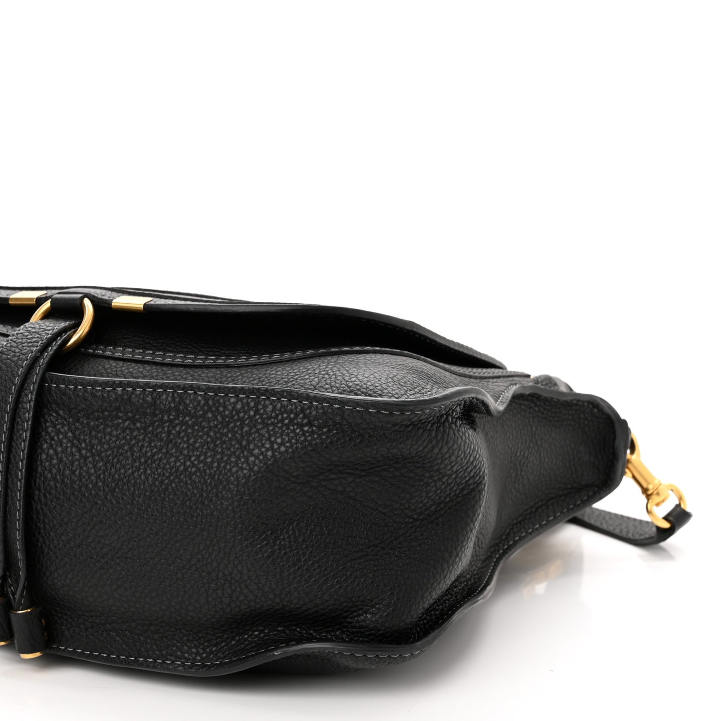 Calfskin Medium Marcie Satchel Black