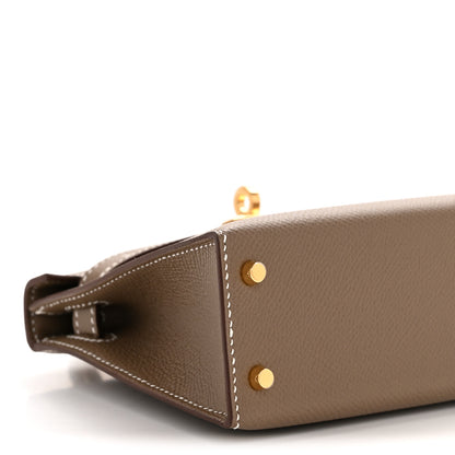 Hermes Epsom Mini Kelly Sellier 20 Etoupe 8 of 10